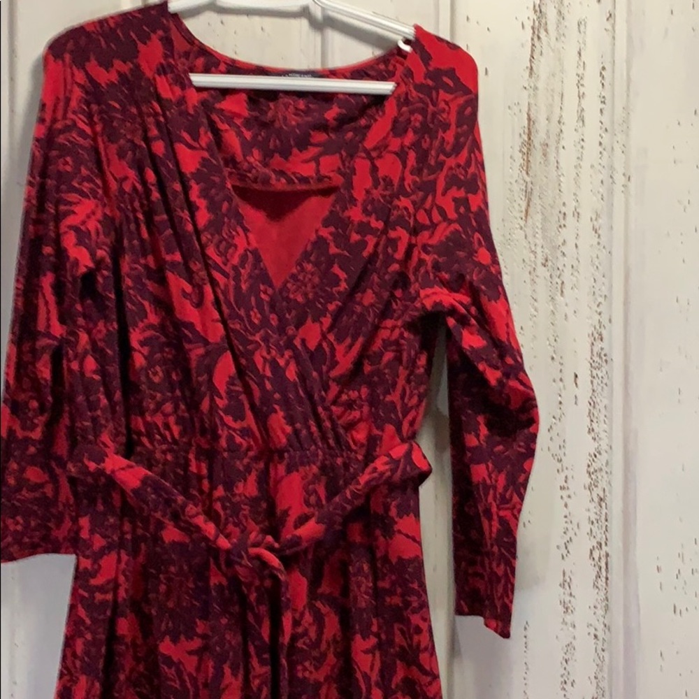 2/$14 Red and dark purple dress. Size 14-16.